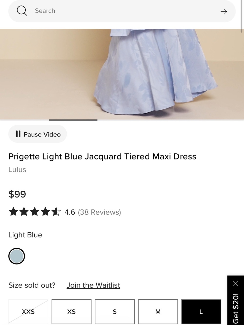 Lulu's Light Blue Tiered Spaghetti-Strap Maxi Dress - Picture 2 of 4